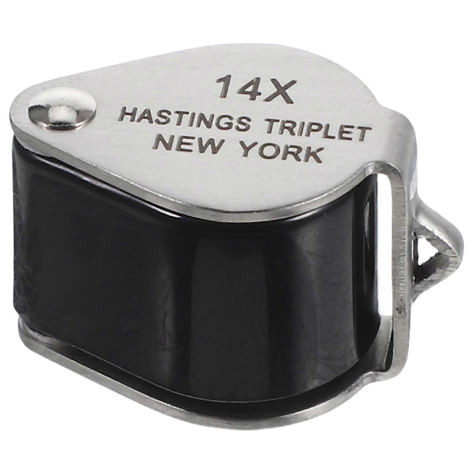 Jewelers Loupe Magnifying Loop for Research Assistance Silver 4X1.6CM Impact-Resistant Frame 1 Set