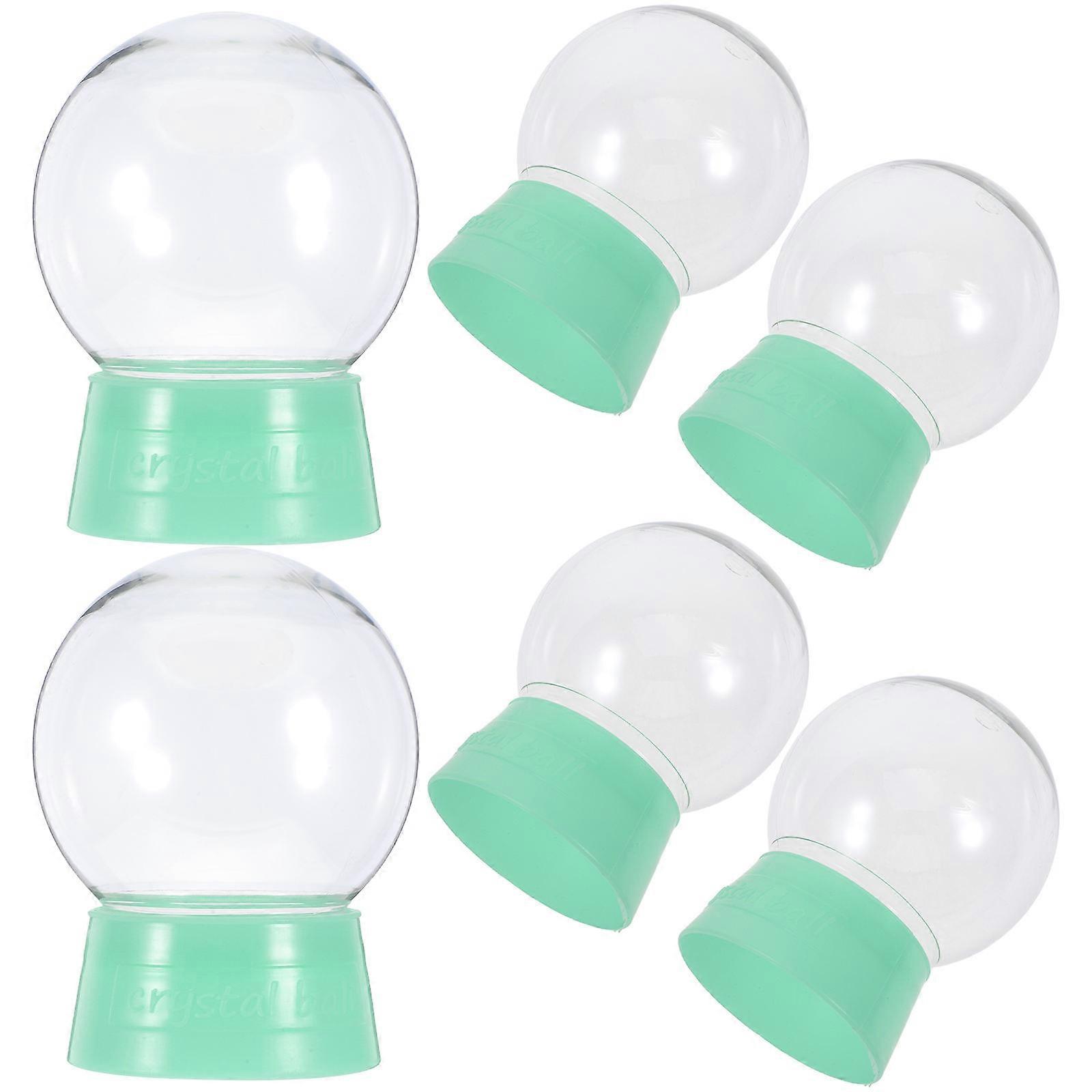 Water Globe Accessories Round Snow Globe for Decor 6Pcs Light