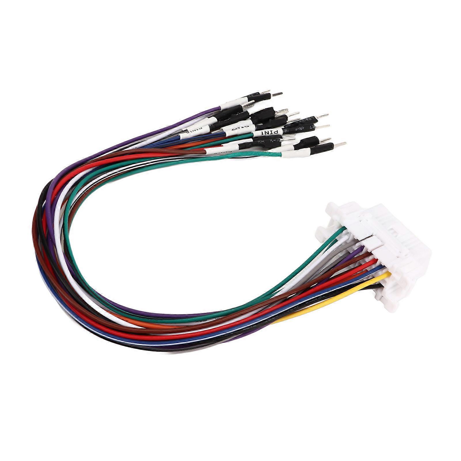 16 Pin OBD2 Connector Cable Solderless Fault Detection Code Clear Diagnostic Adapter Cable