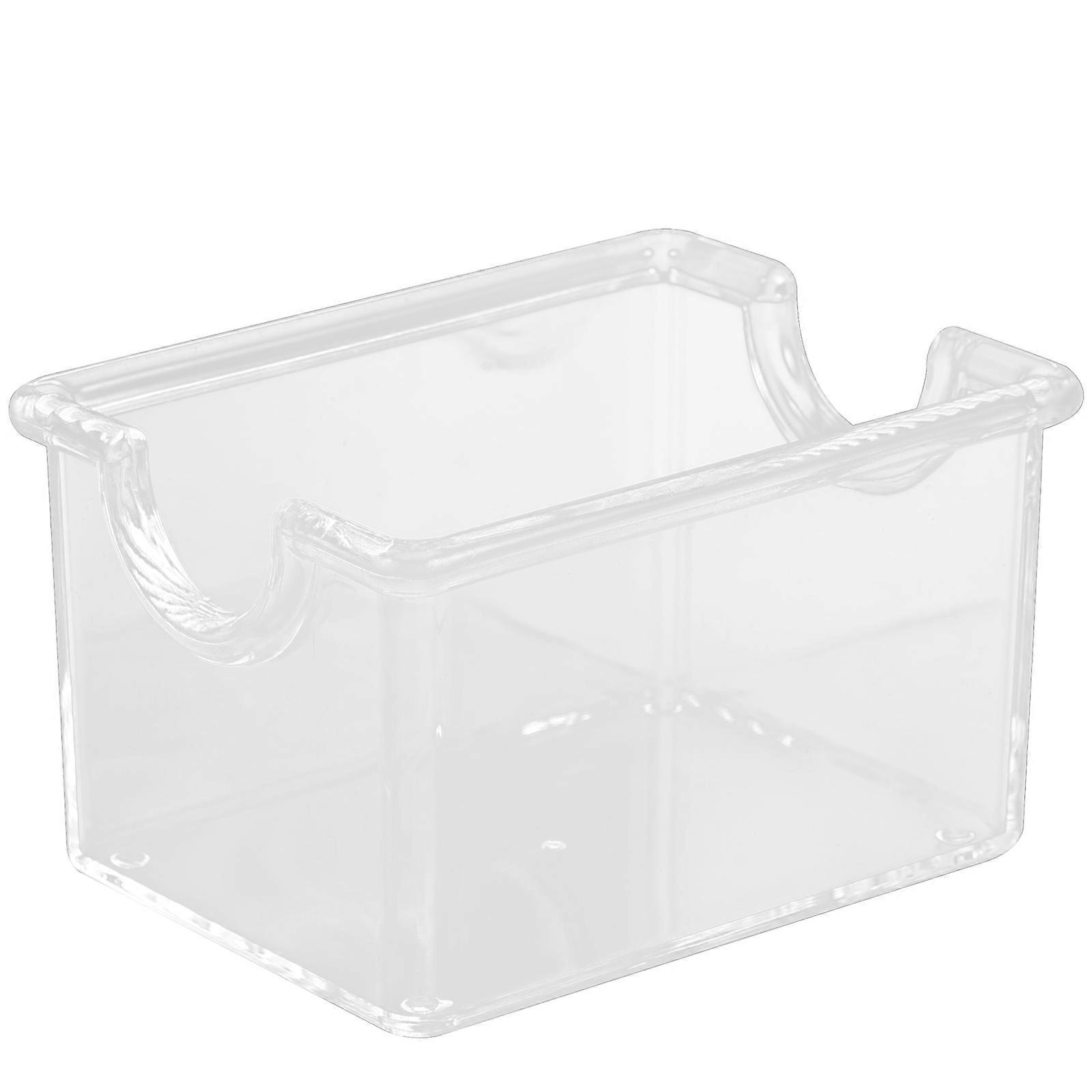 Sugar Bag Organizer Acrylic Box Storage For Home Cafe Restaurant 8.5X6.5X5CM 1Pcs