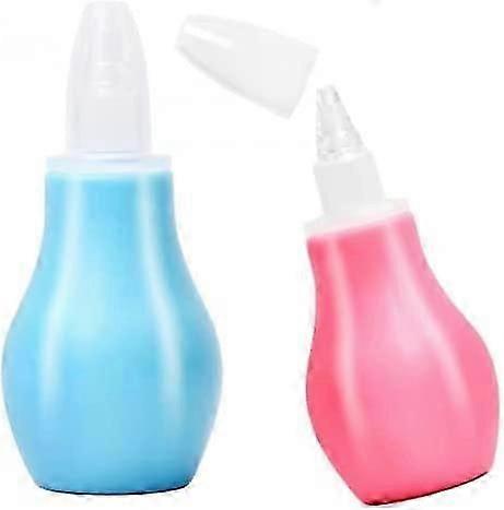 2個の鼻水吸引器、シリコン鼻ポンプ、赤ちゃん、鼻吸引器、乳児の鼻づまり解消のための粘液除去