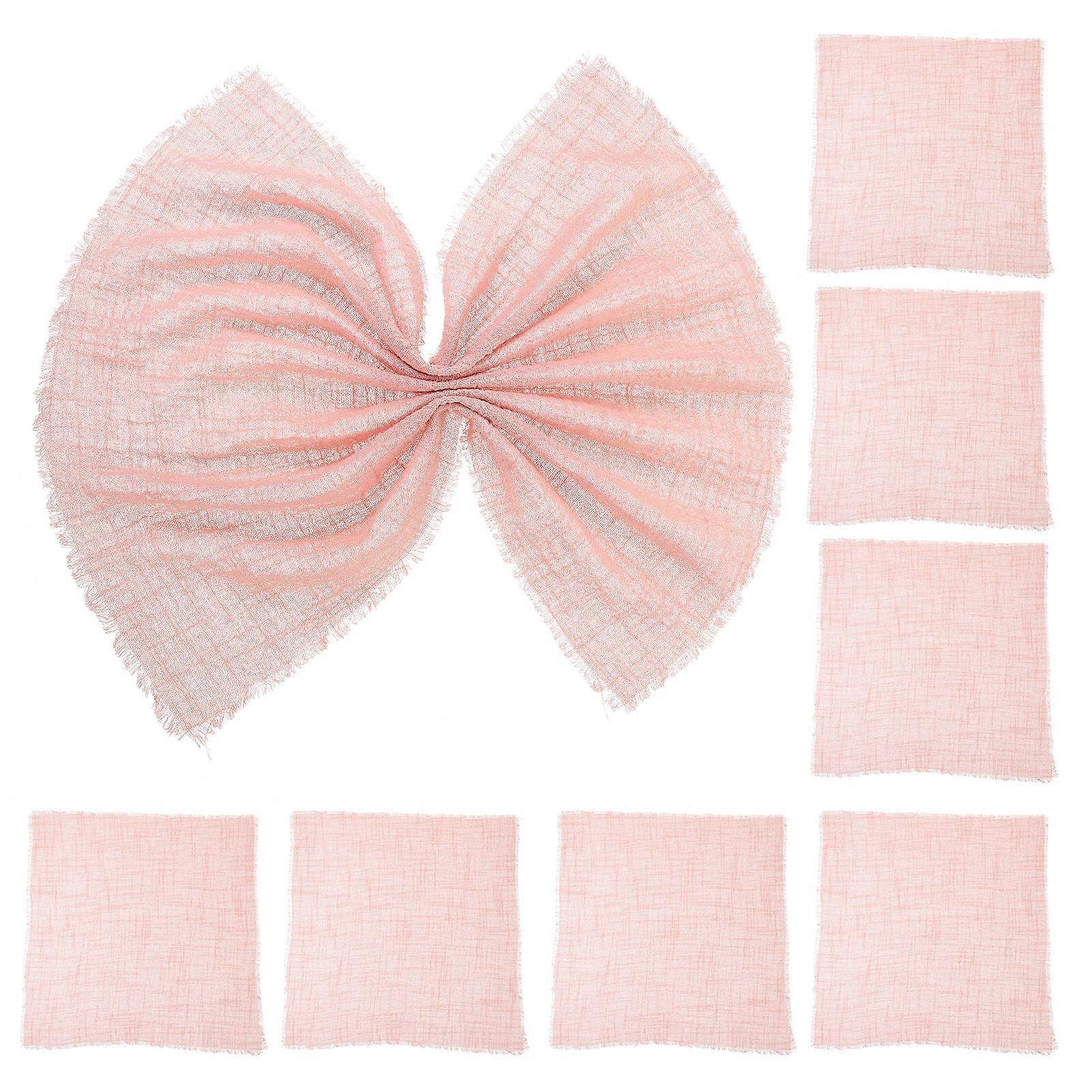 Cloth Napkins Dinner Napkins Tableware Western Dinners Pink 40x40x0.2cm Washable 10Pcs