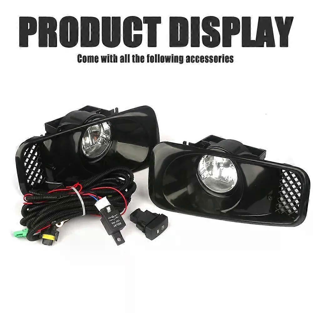 Front Bumper Fog Lamp Upgrade Kit FOR HONDA CIVIC 1999-2000 Version Additional Foglight Set Switch + Wiring