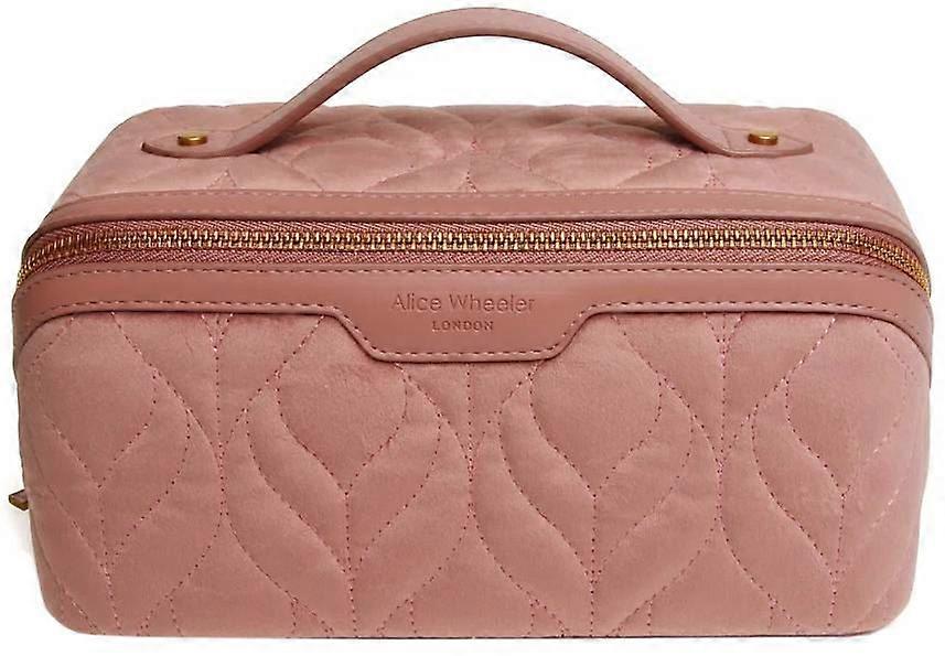 Alice Wheeler London Velvet Train Case - Pink