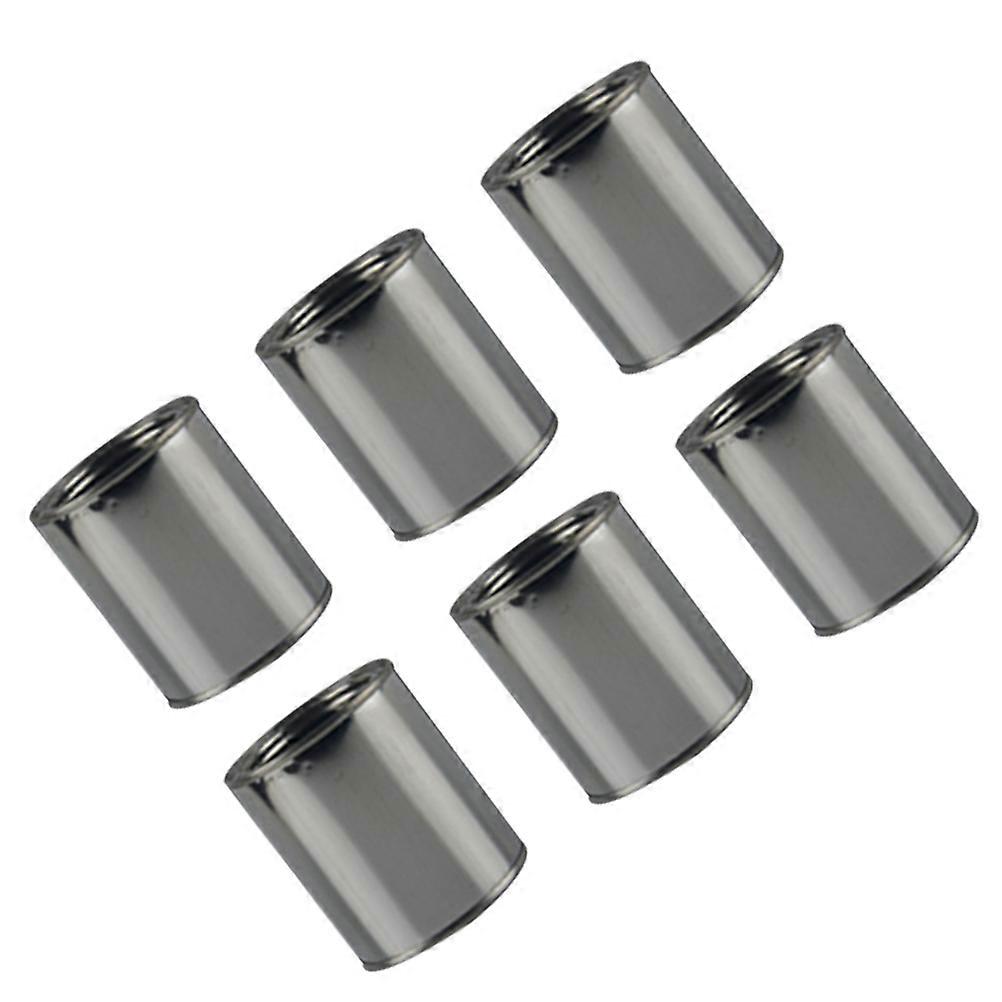 Durable Iron Paint Container Silver Color for Storage Use 6Pcs