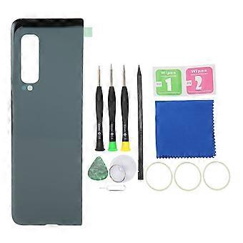 Back Cover Glass Replacement with Pre Installed Tape and Repair Tool for Samsung for Galaxy Z Fold SM F900 Black