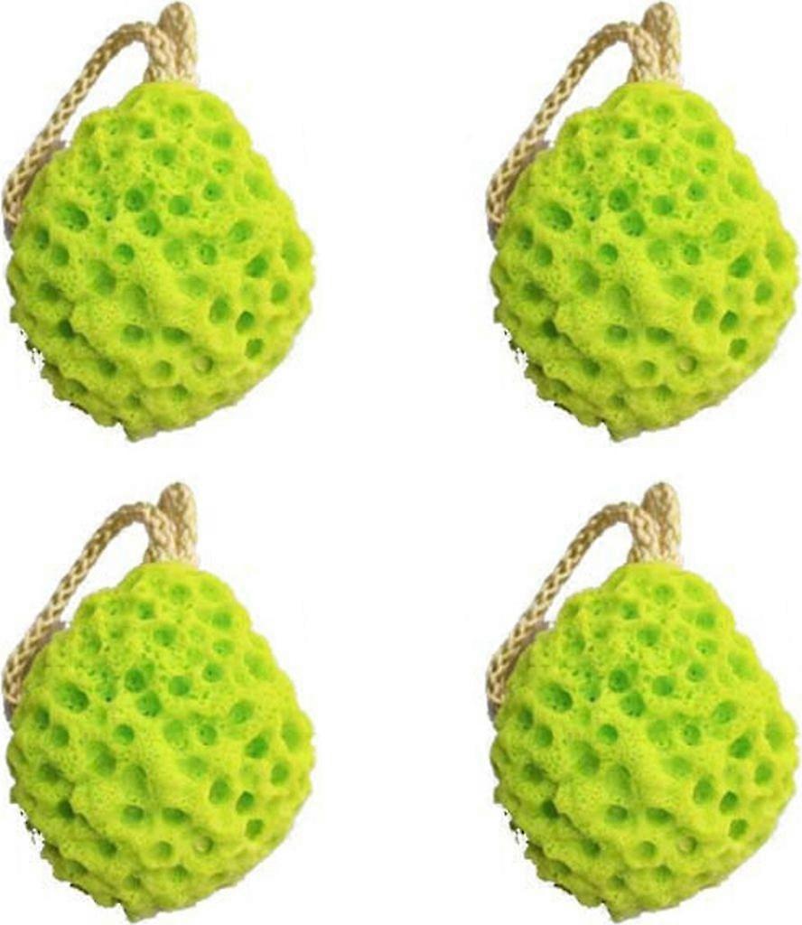 Foaming Loofah Bath Sponge, 4-Pack