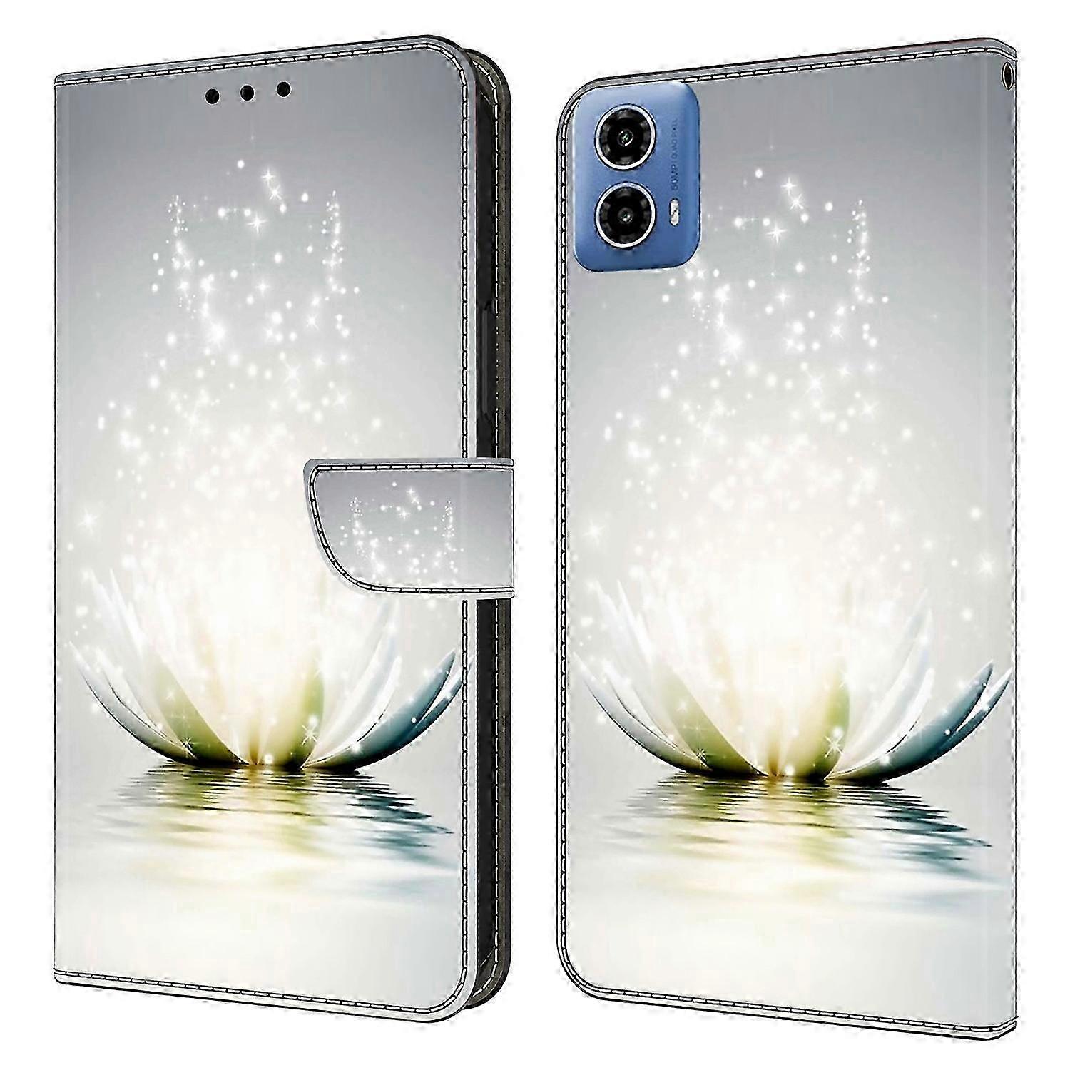 Motorola Moto G24 Power Étui portefeuille en cuir avec support et motif 3D - Coque de téléphone