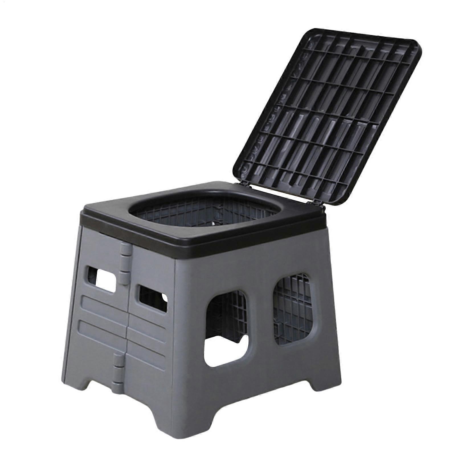 Camping Toilet for Adults - Portable Folding Toilet with Lid, Lightweight Travel Potty for Outdoor Use, Easy Clean Design