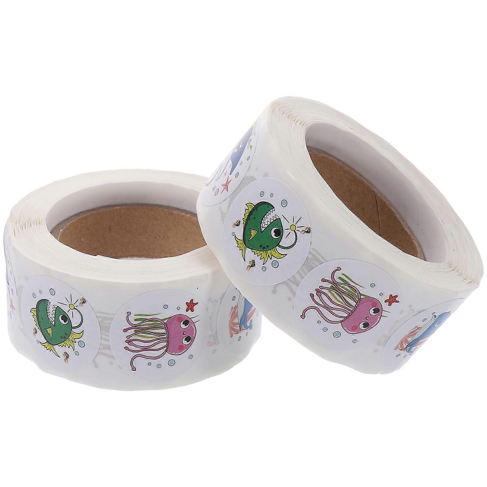 Childrens Motivational Stickers Encouragement Decals Home Use Craft Projects Multi-Colored 2.5X2.5Cm Self-Adhesive 2 Rolls