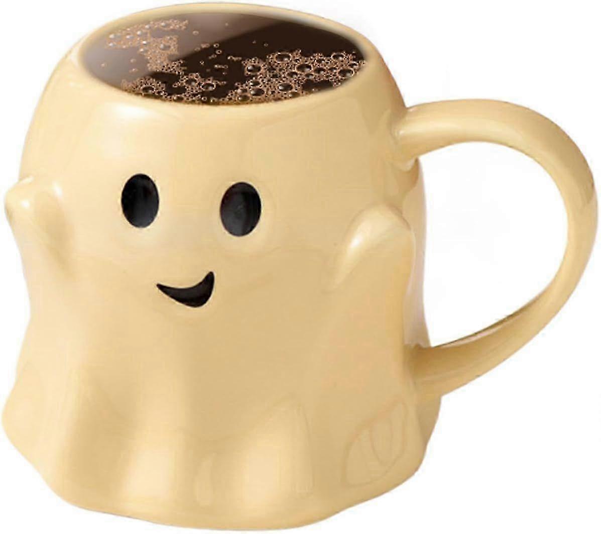 Halloween Ghost Mug, Ceramic Ghost Cup, Cute Ghost Pattern Coffee Mug