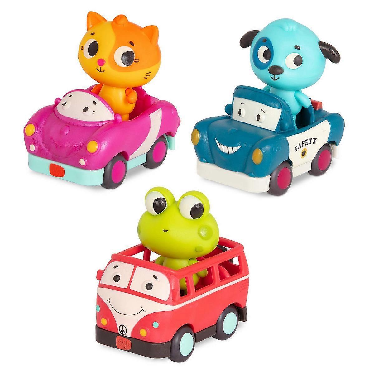 B. Toys Light Up Cars 3 Pack - Lolo, Woofer, Jax
