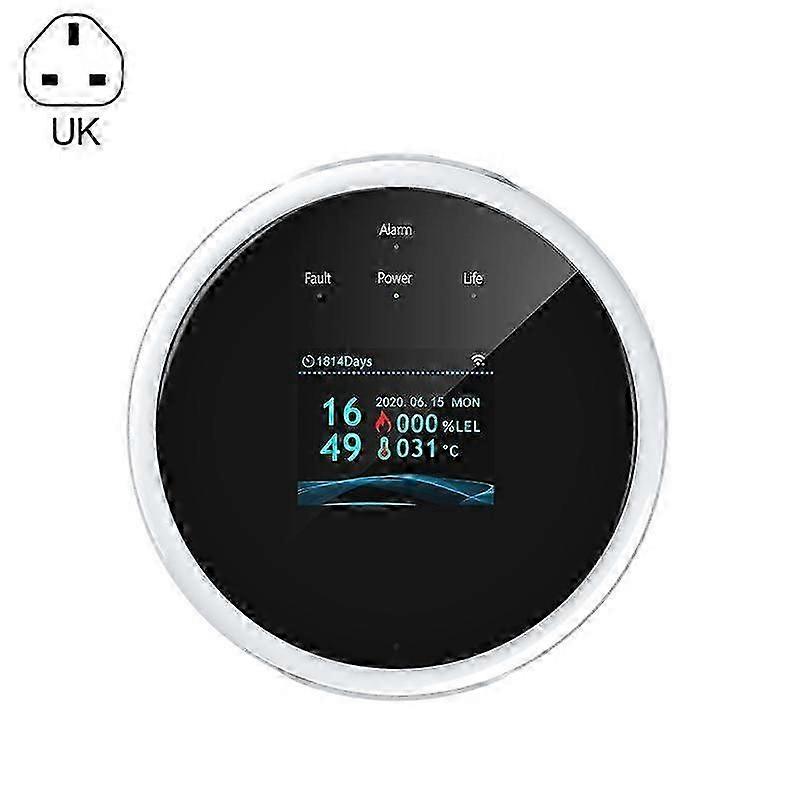 Wifi Gaslecksensor LED-Bildschirm brennbarer Alarm Temperaturerkennung