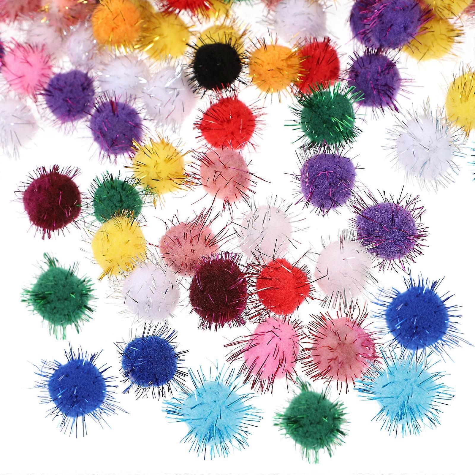 Pom Pom Balls Assorted Color Diy Accessory Christmas Craft Project 2x2x2cm Polyester Polypropylene Fluffy present 500Pcs