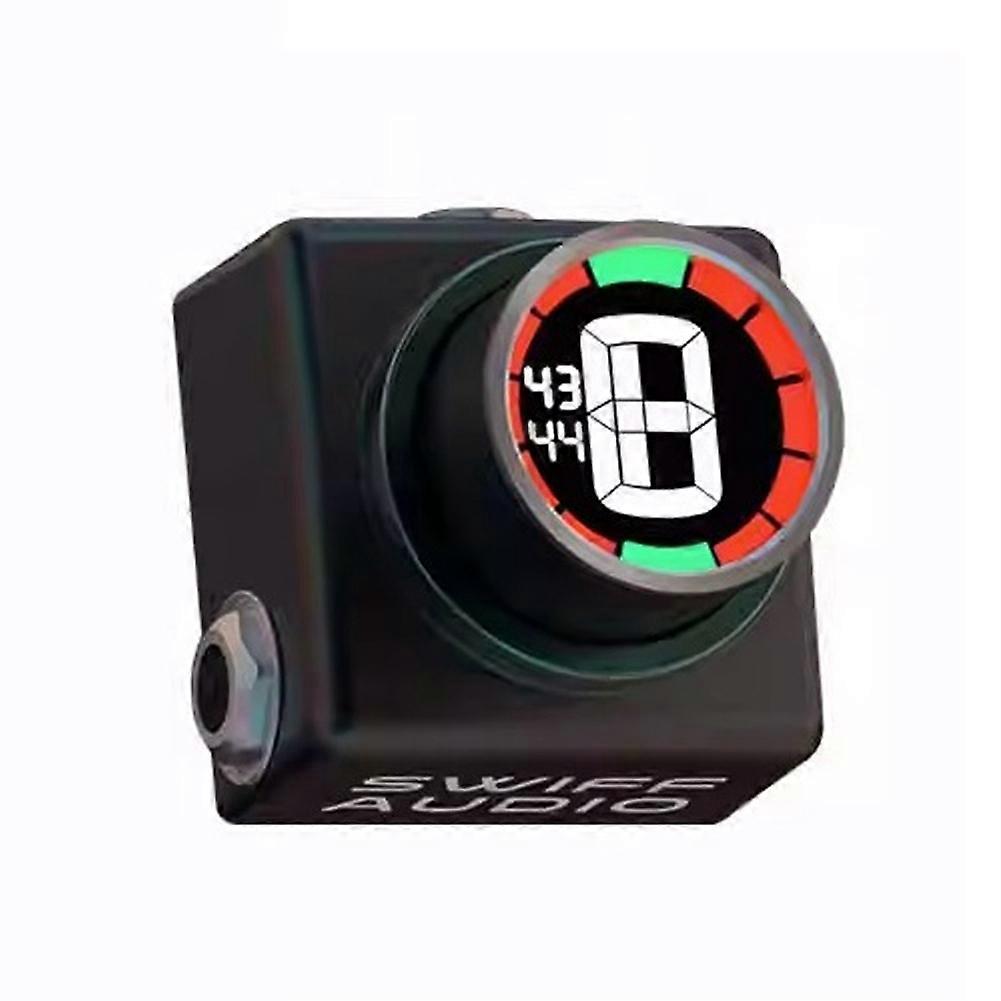 SWIFF C20 Innovative Mini Pedal Tuner for Chromatic Guitar Bass Tuning LED Display Adjustable A4 Range Value 430-449Hz