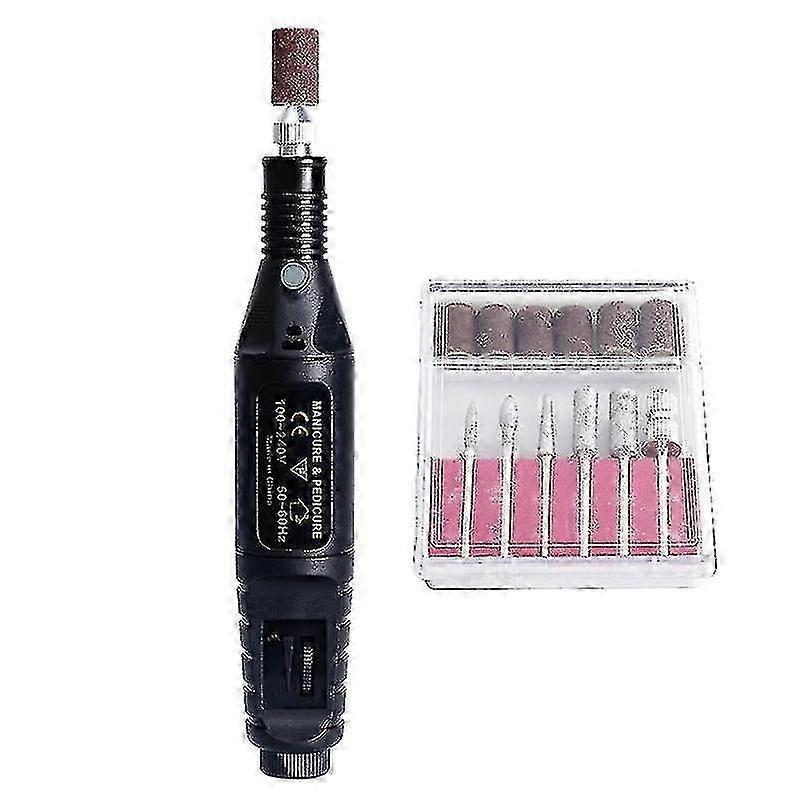 USB Mini Sander with 6 Sanding Heads 4 Adjustable Speeds Electric Drill ABS Material 16x2.4cm USB Charging