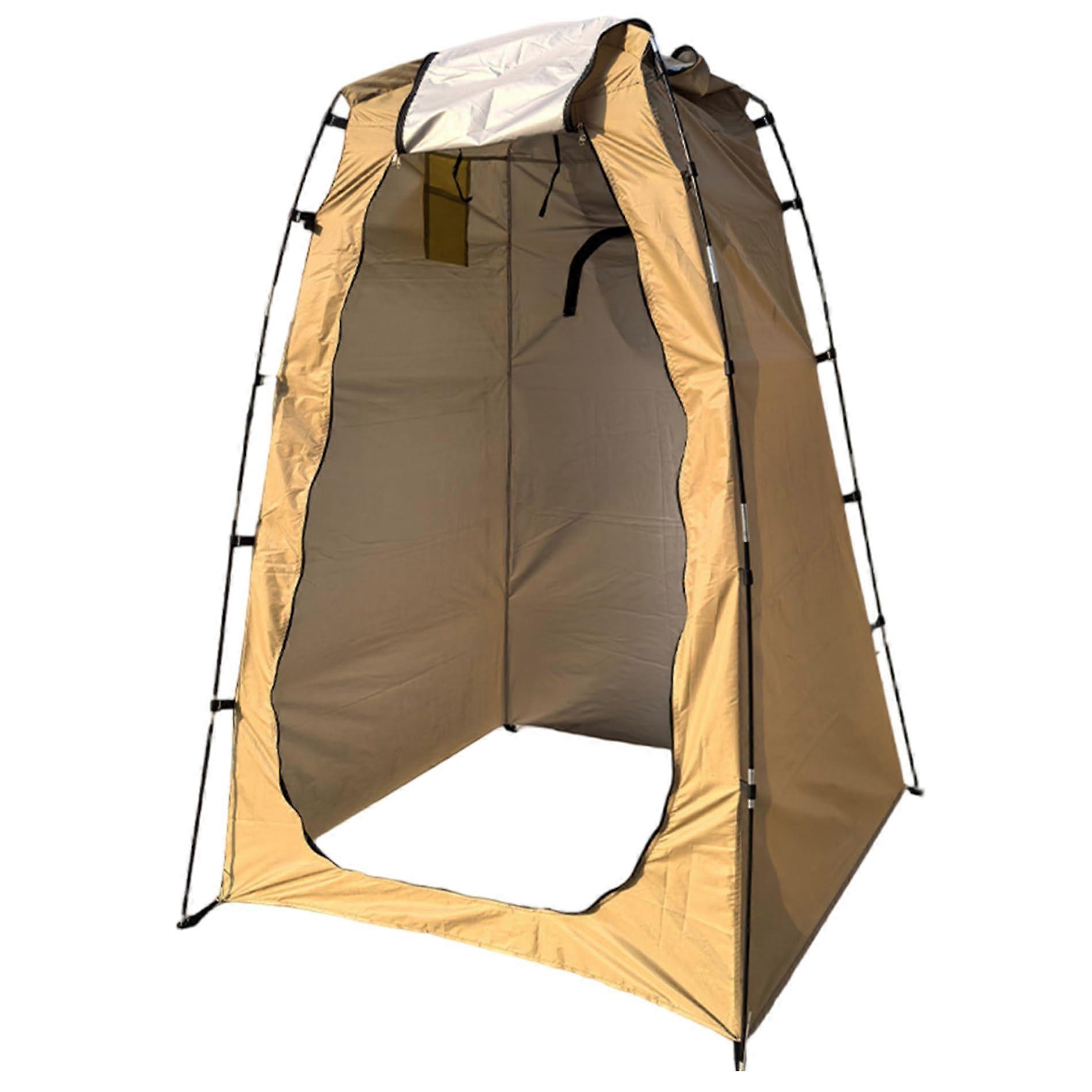 Pop-Up Duschzelt Wasser- und Sonnenschutz 190T Faltbar 47x47x75 cm mit Reißverschluss Fenster und Innentasche für Camping