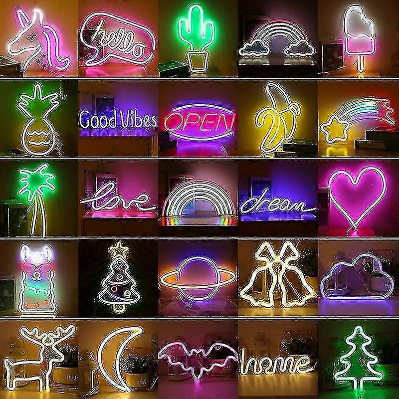 הוביל ניאון אור קיר אמנות שלט חדר שינה תפאורה קשת תליית מנורת לילה בית מסיבת חג תפאורה מתנה