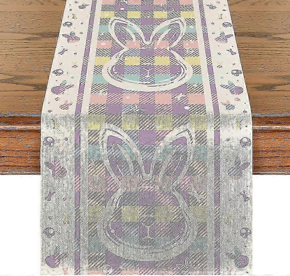 Creative Printed Table Decoration Cloth for Easter Bunny - Small Tablecloth (33cm*120cm)