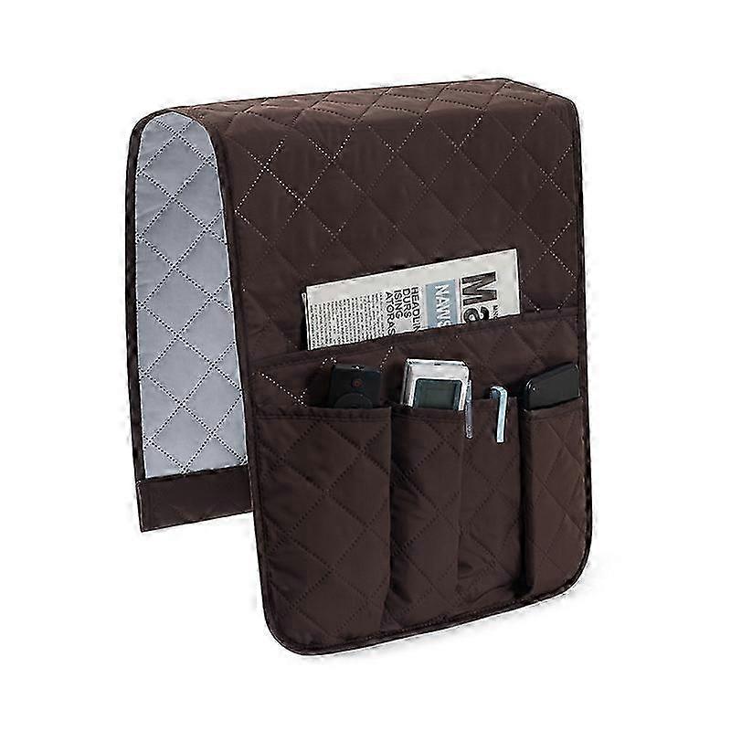 Sofa Armrest Storage Rack Non-Slip Bedside Organizer Suitable for Reclining Sofa with 5 Pockets for Phone Remote Control Magazine
