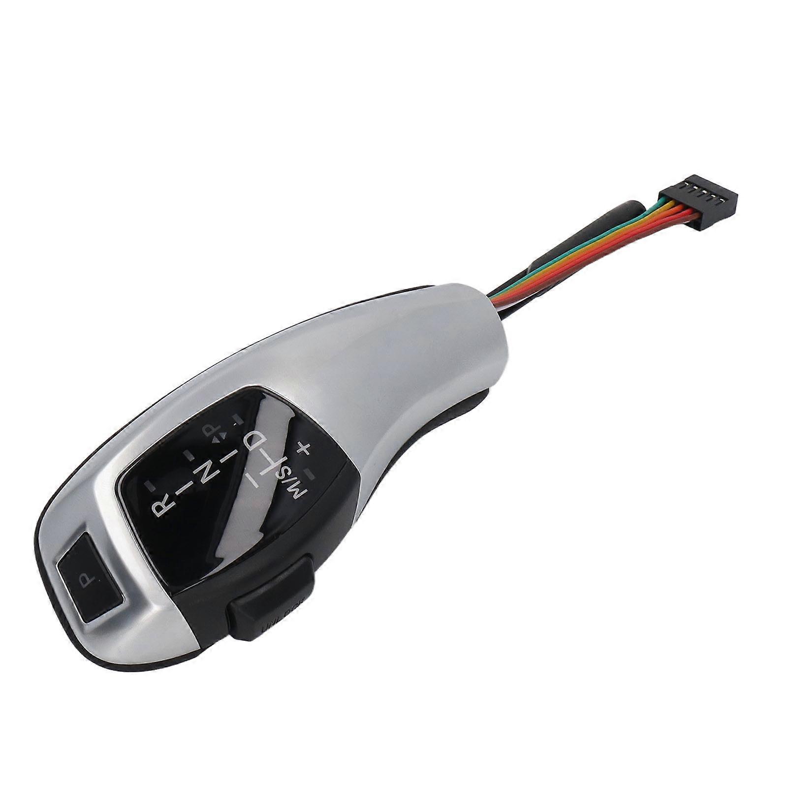 LED Automatic Gear Shift Knob Left Drive Side Red Button Smooth Replacement for X3 E83 2004-2010 Electrosilvering