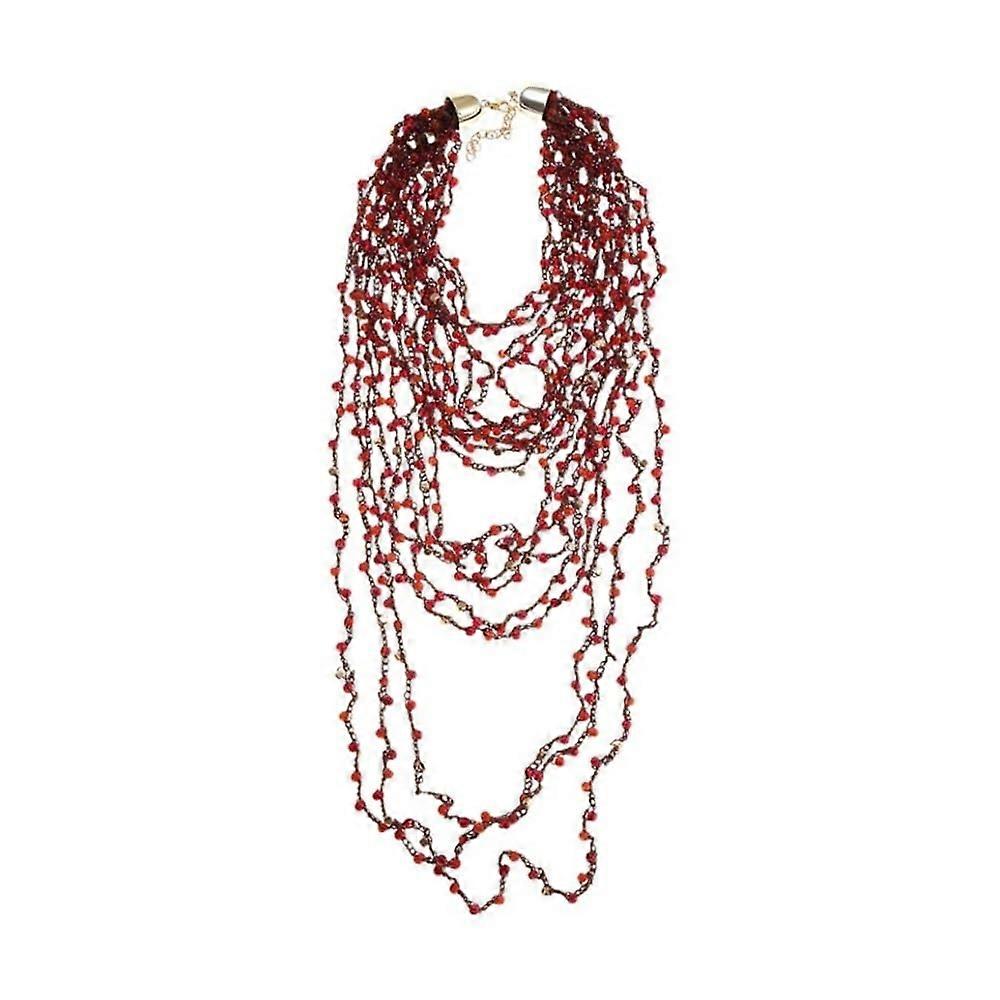 Vintage Bohemian Multi-Layer Beaded Necklace for Women, Statement Jewelry in Colorful Design and Unique Style