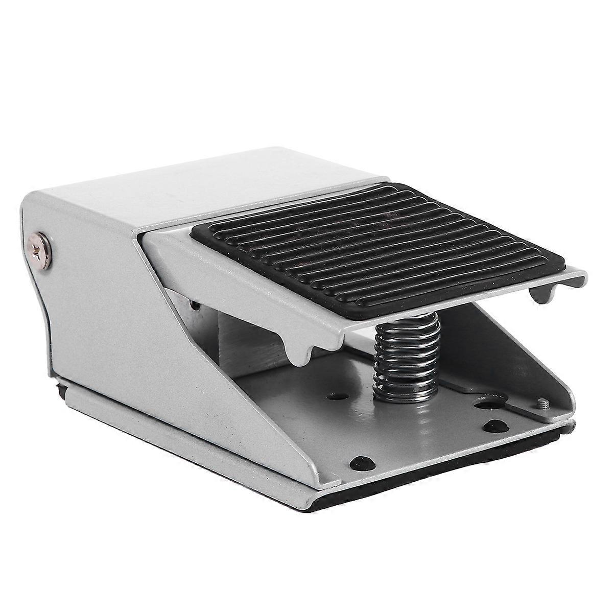 It sounds like you're describing or searching for a **pneumatic foot pedal valve** with specific features. Let me break down what you're referring to