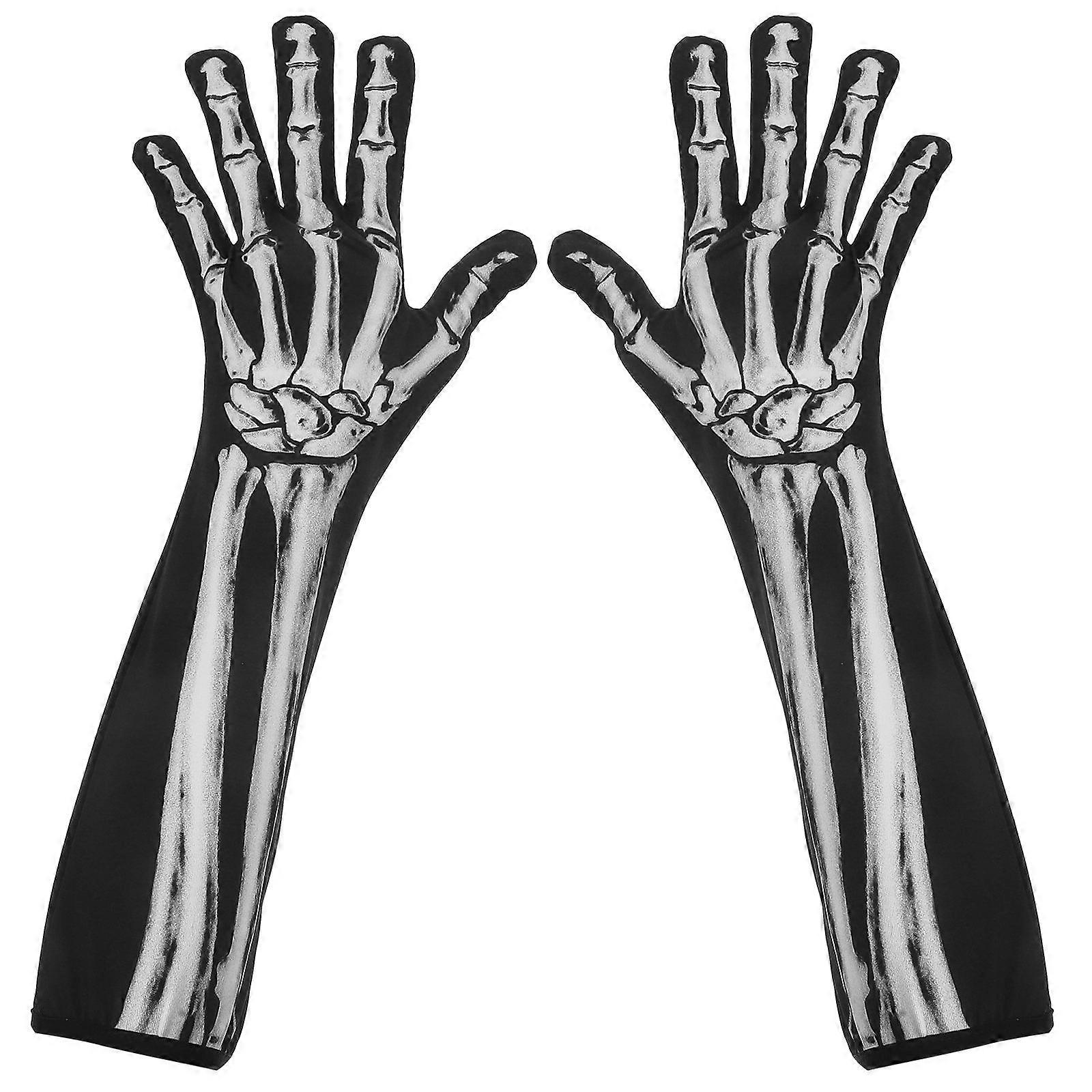 Mano Scheletro Gloves Halloween Hand Toy Teens Adults 1Pair
