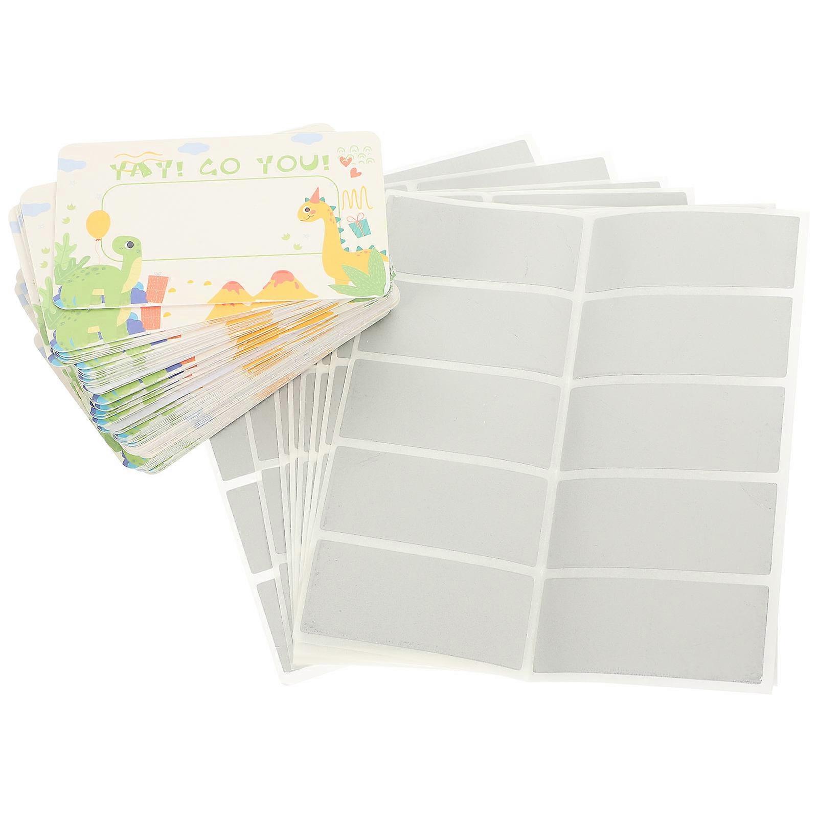 Cartoon Scratch Off Cards Game Fun Prize Tickets for Classroom Activities, Family Games and DIY Rewards