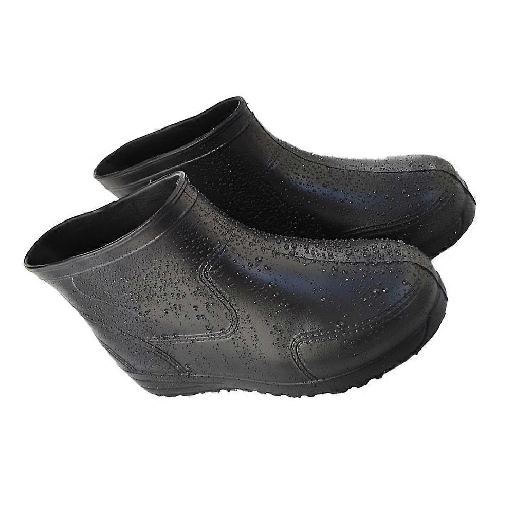 Non-Slip Water Proof Rain Boots for Ancient Architecture EVA Material 45 Black 1 Pair