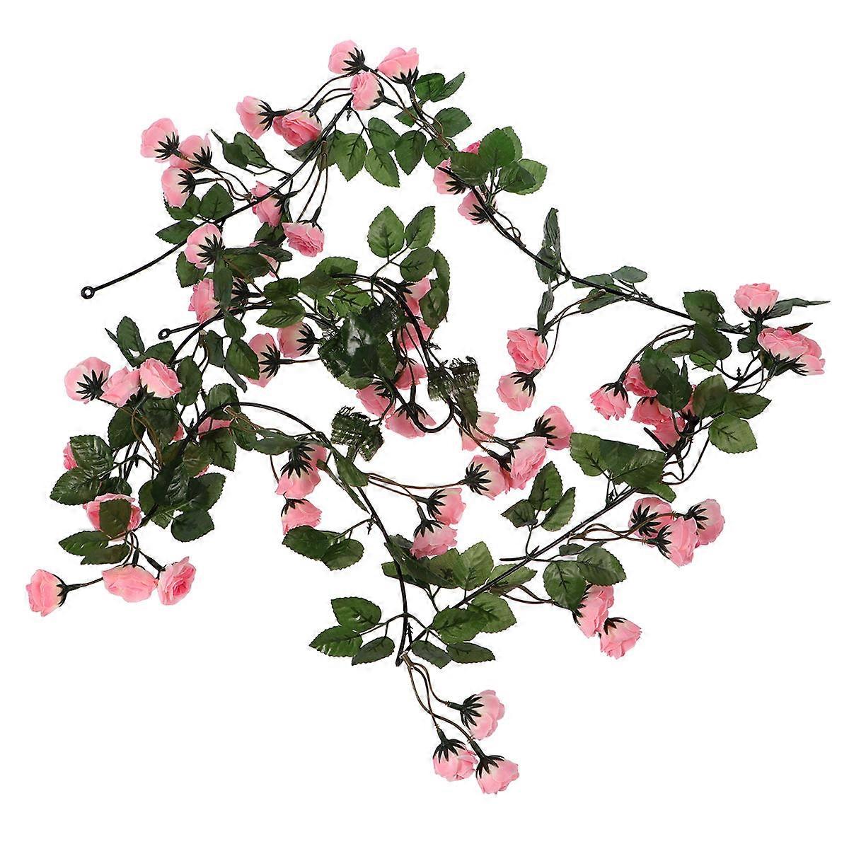 Imitation Rose Vine Pink 1.8M Mirror Adornment Wedding Plastic 1Pc