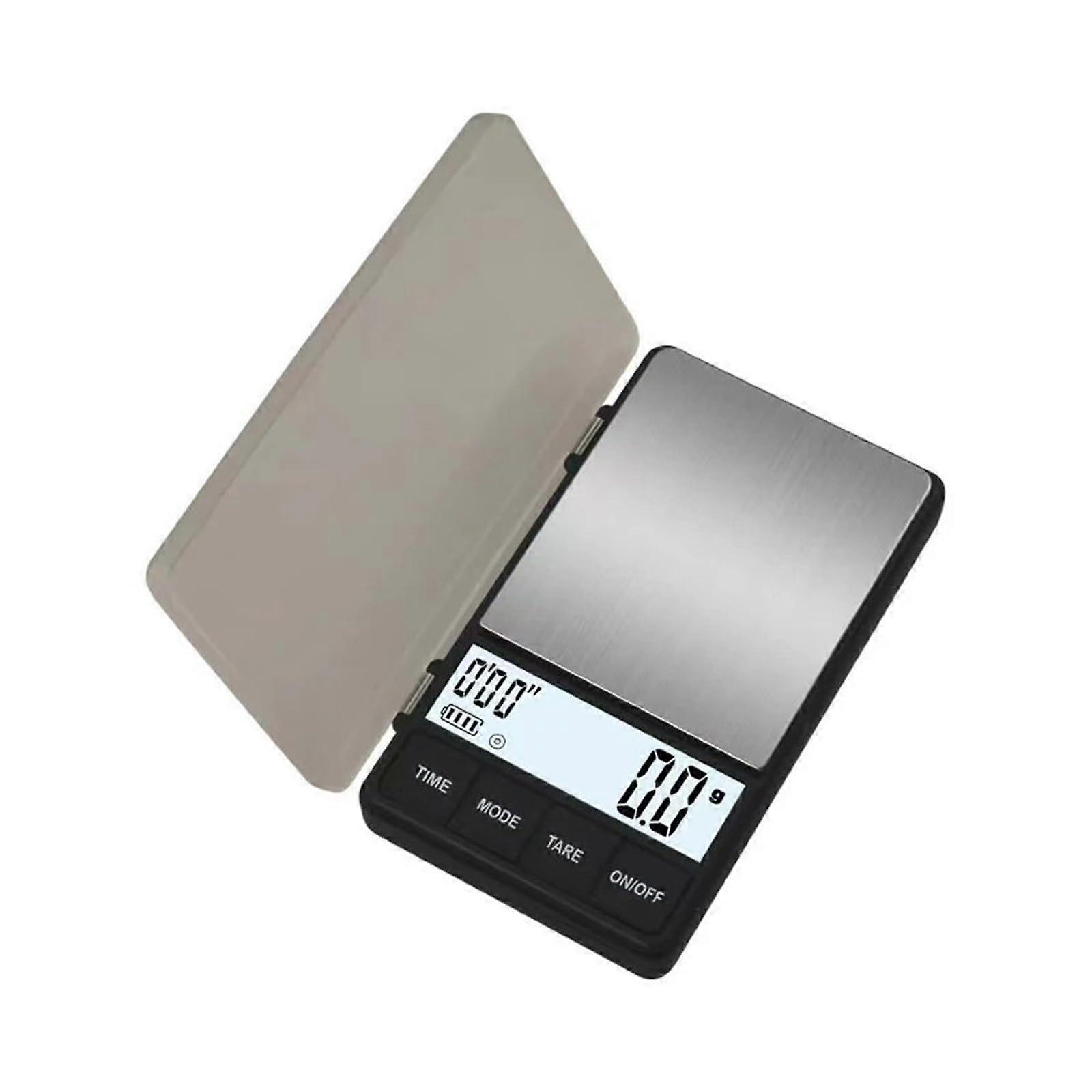 Digital scale, LCD digital timing coffee scale, 1 kg/0.1 g small electronic household gram pocket scale, jewelry multifunctional scale