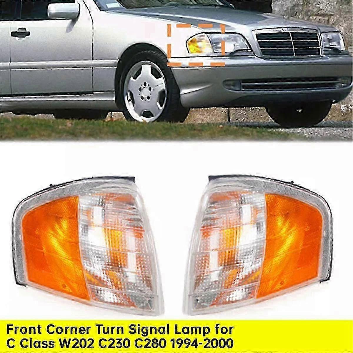 Pair of Front Corner Signal Lights for Mercedes-Benz C Class W202 C230 C280 1994