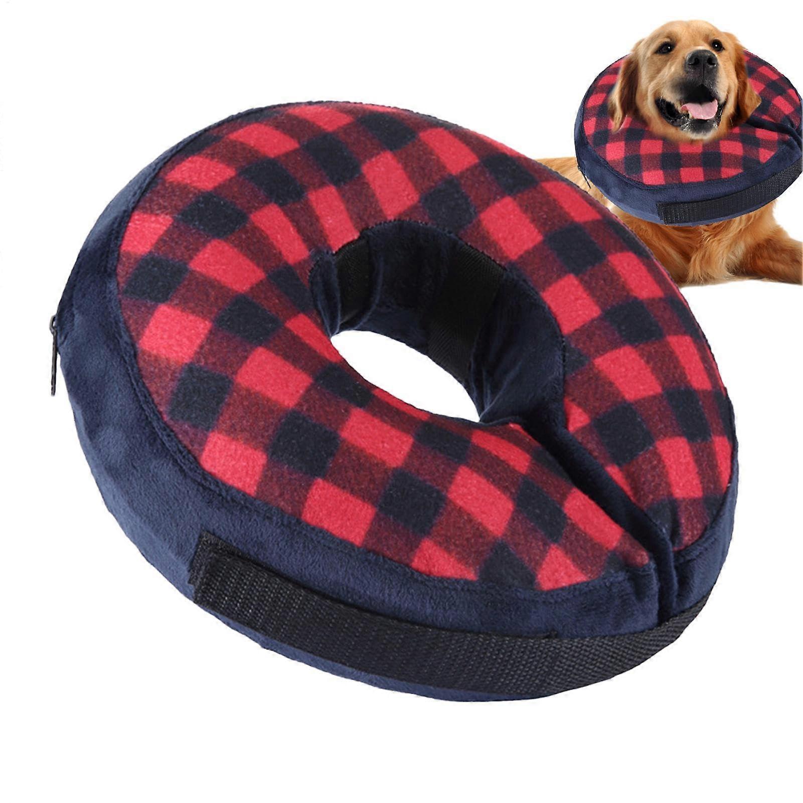 Donut Collar for Dogs Soft Adjustable Inflatable Recovery Cone for Dogs And Cats Protective E-Collar
