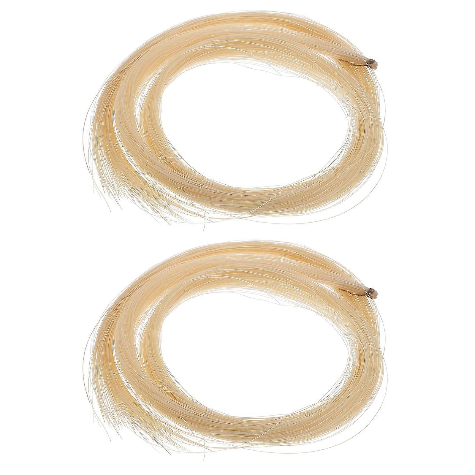 Premium Synthetic Violin Bow Hair for Rehairing Beige Color Suitable for Violin Bows 2 Pieces