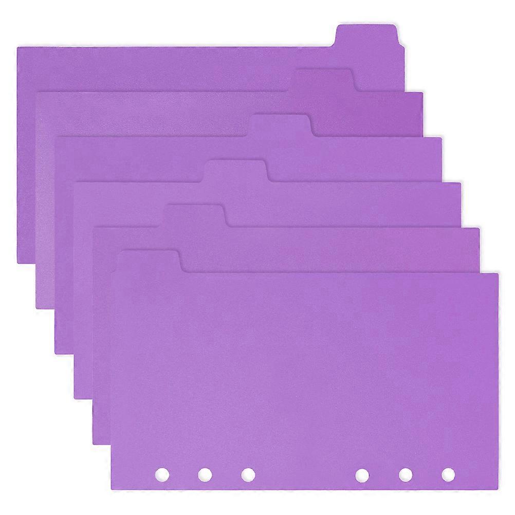 Plastic Binder Dividers Binder Index Dividers Portable Storage Diaries Reports 6 Sheets
