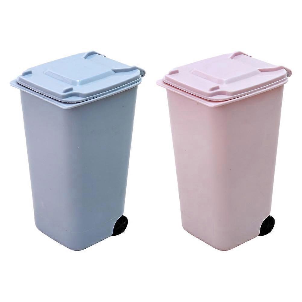 Mini Desktop Trash Can Set Compact Garbage Pail for Office & Home, Multi Functional Waste Bin for Organizing