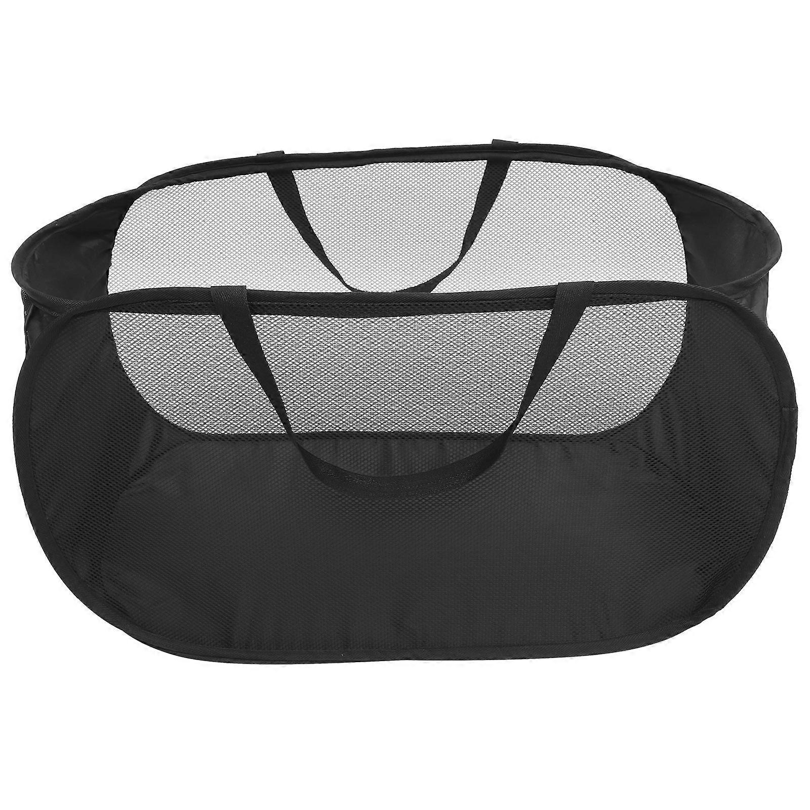 Foldable Lightweight Mesh Laundry Hamper with Handle   Breathable Odor Control Storage Basket for Clothes and Blankets