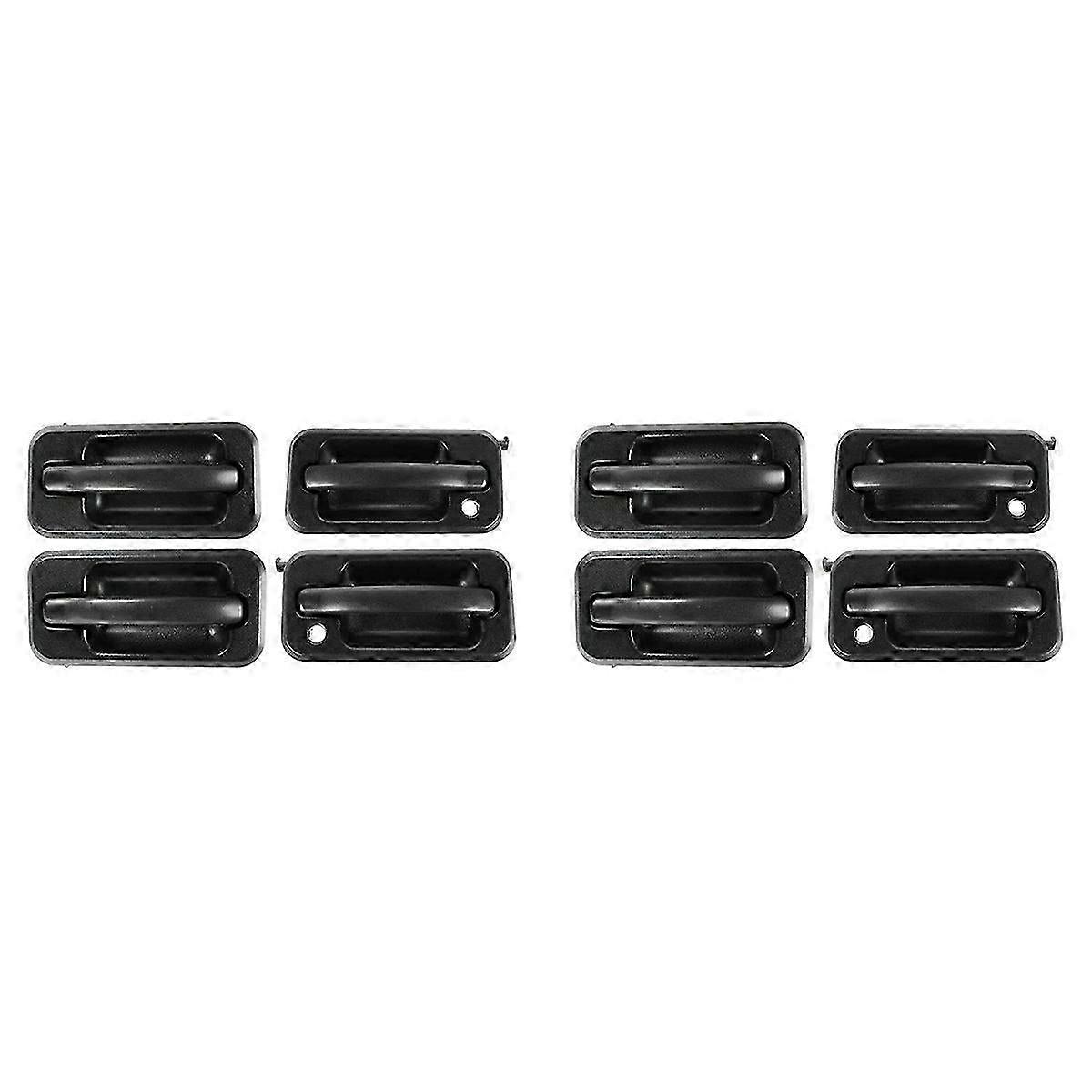 4Pcs Exterior Outside Door Handle Set For 2003-2009 H2 Black