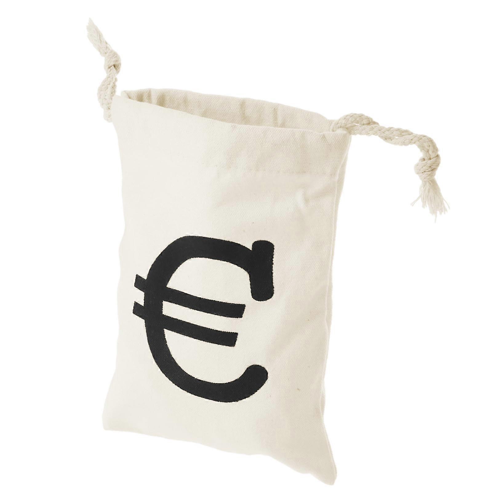 Golden Coin Bag - Reusable Canvas Drawstring Gift Bag for Halloween Party, Robust for Sweets and Small Items