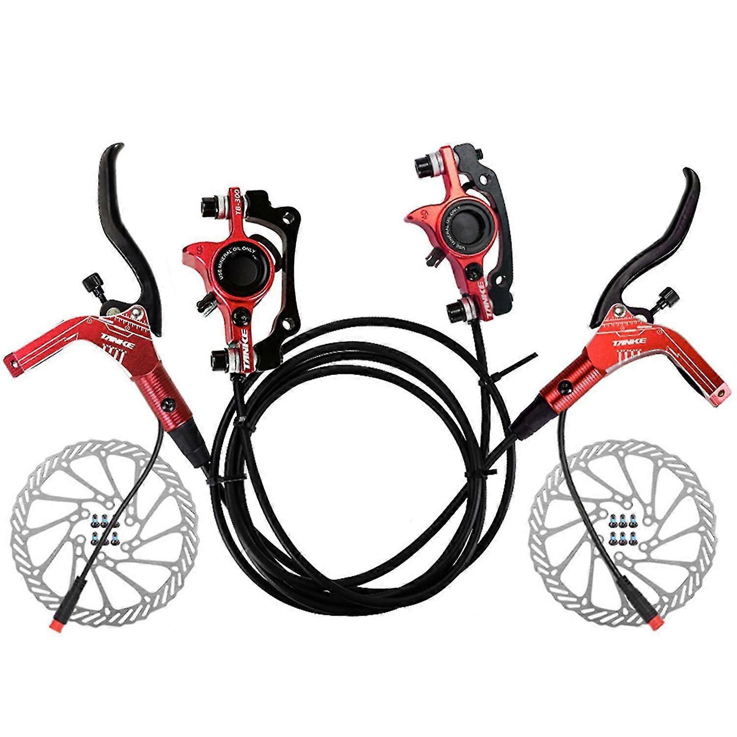 160mm Rotorlu E-Bike Hidrolik Fren Seti Ön ve Arka Hidrolik Disk Fren Kaliper Kolu E için