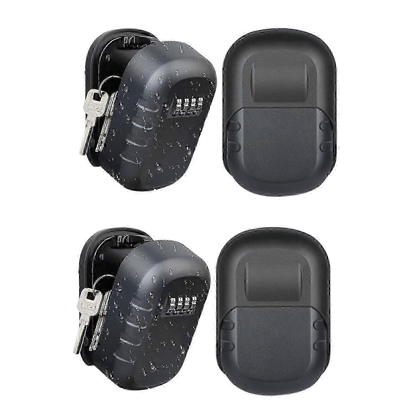 2X Key Lock Box Wall Mount 4 Digit Combination Weatherproof Key Storage Lock Box, Large Capacity Se hwy