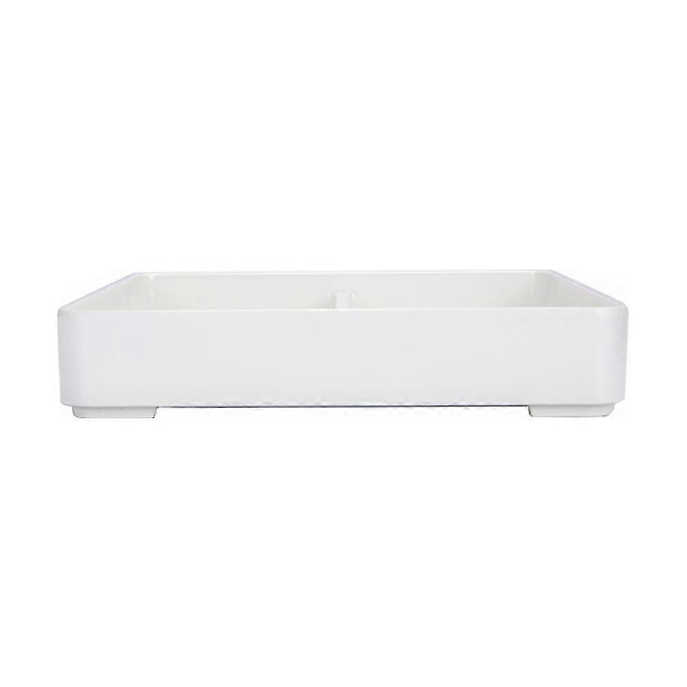 Divided Serving Dish Multi-Compartment Food Plate For Camping Wedding Gathering 19.8x19.8x3.7cm White Simple Design