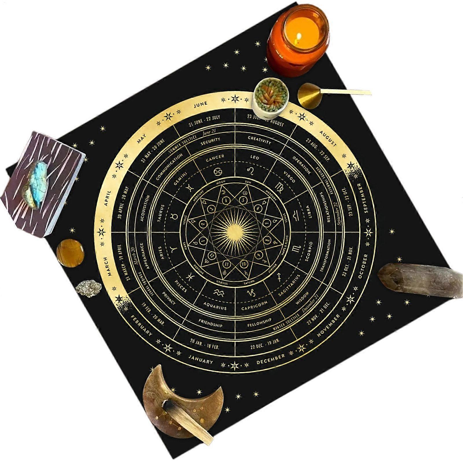 Générique Tarot Altar Cloth Velvet Square 29.3 x 22 cm for Tarot Reading Astrology Oracle Divination