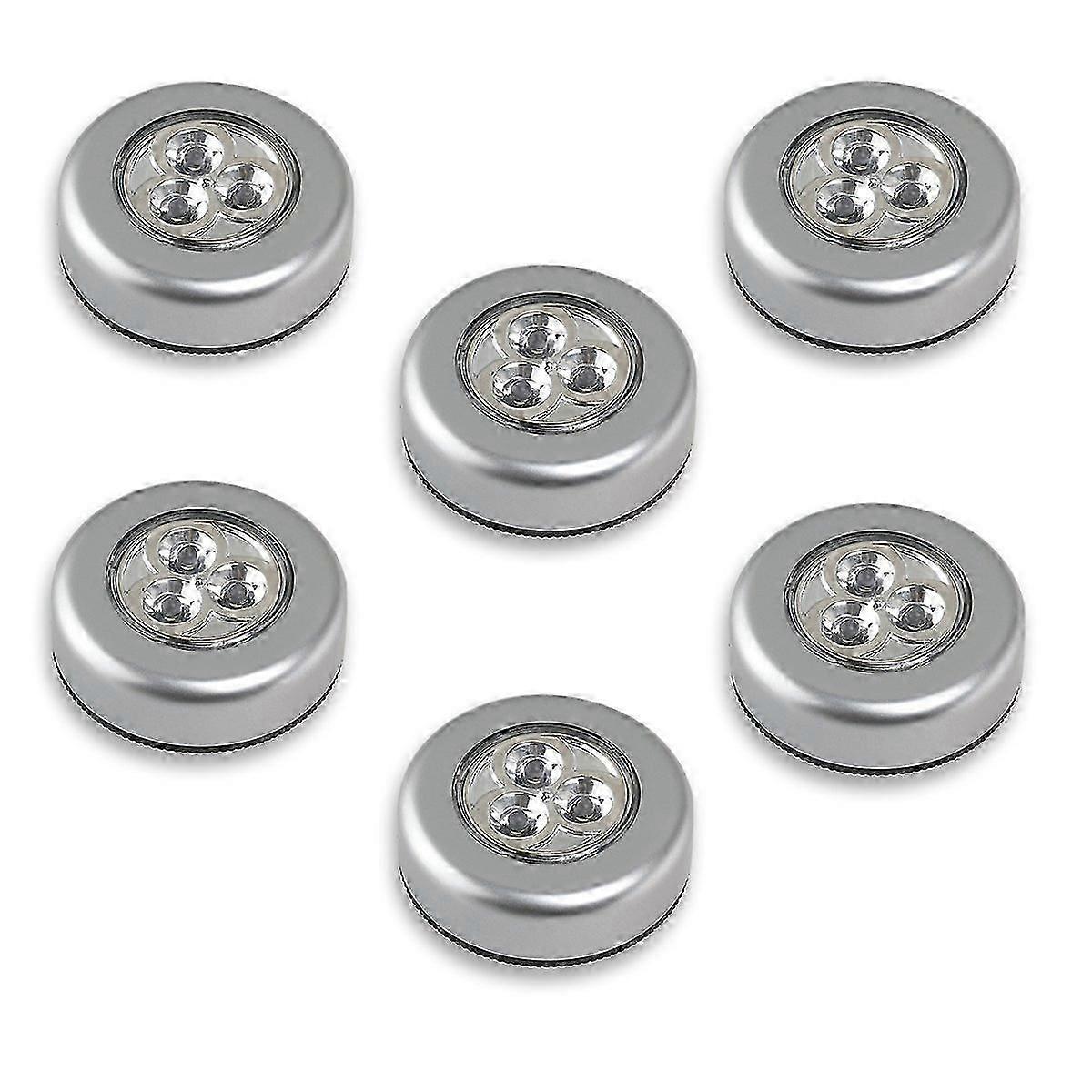 6-pack LED-garderobslampor batteridrivna