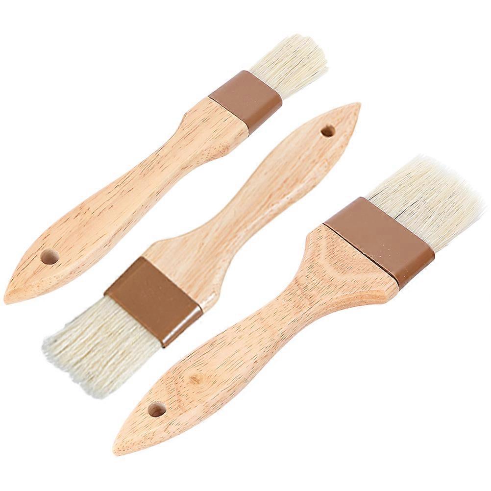 3 قطع فرشاة زيت معجنات مقاومة للحرارة مع مقبض مريح للشواء والخبز والطهي - مثالية للتجمعات العائلية والنزهات والمخابز