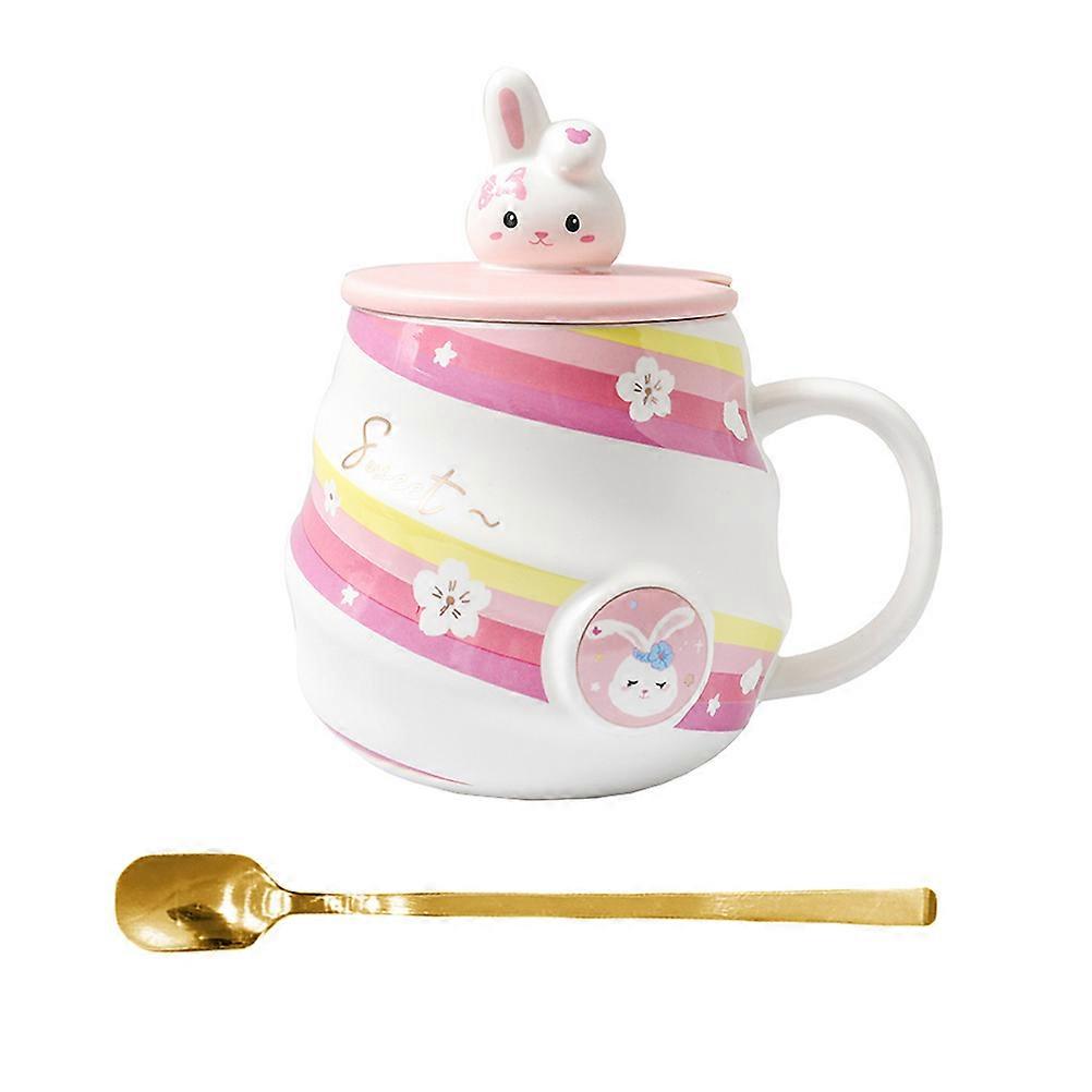 Animal Drinking Cups Cartoon Rabbit Mug Family present Random Pattern 450ml 1 Set
