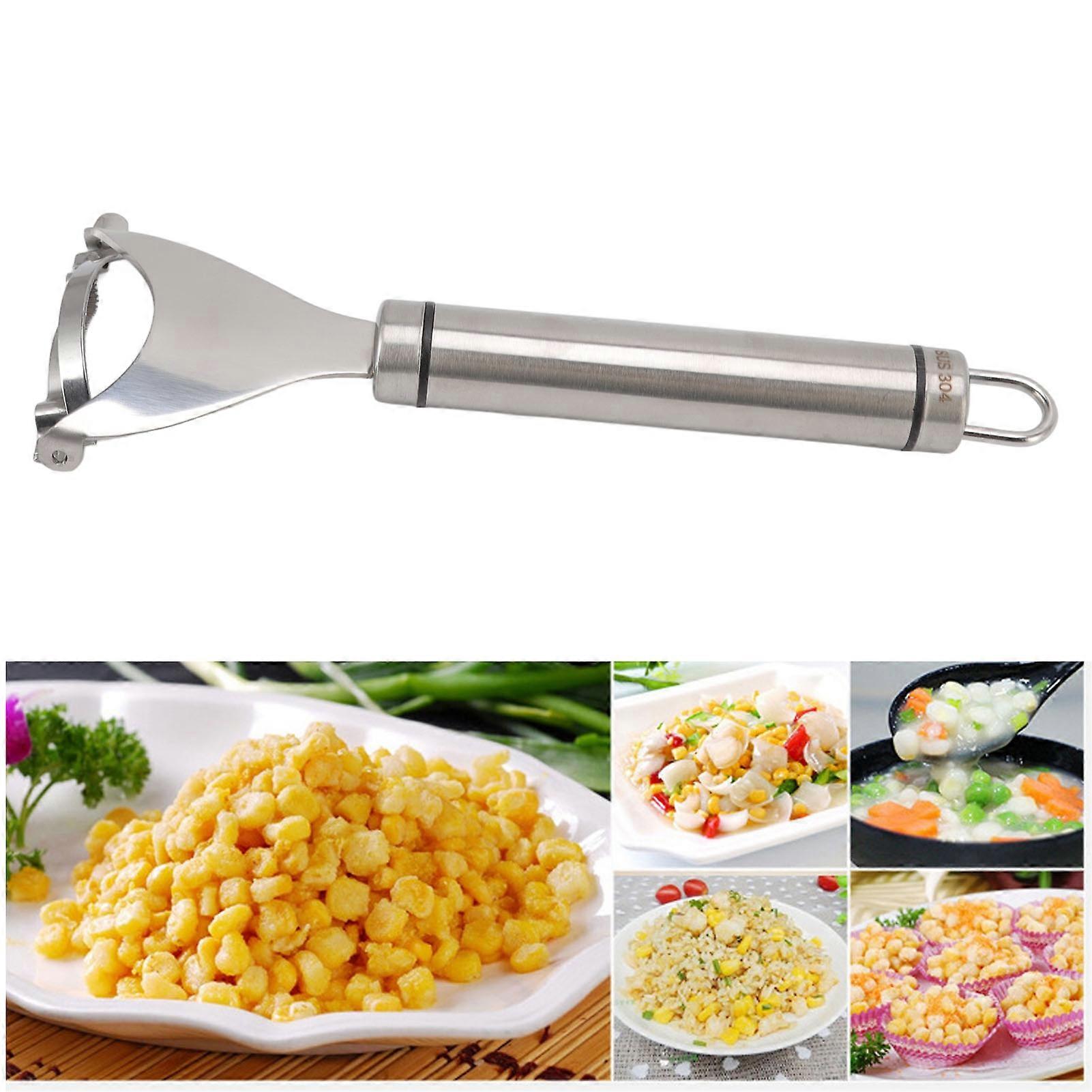 Corn Peeler Thickened Stainless Steel Corn Cob Threshing Tool Stripper Kitchen Accessories 