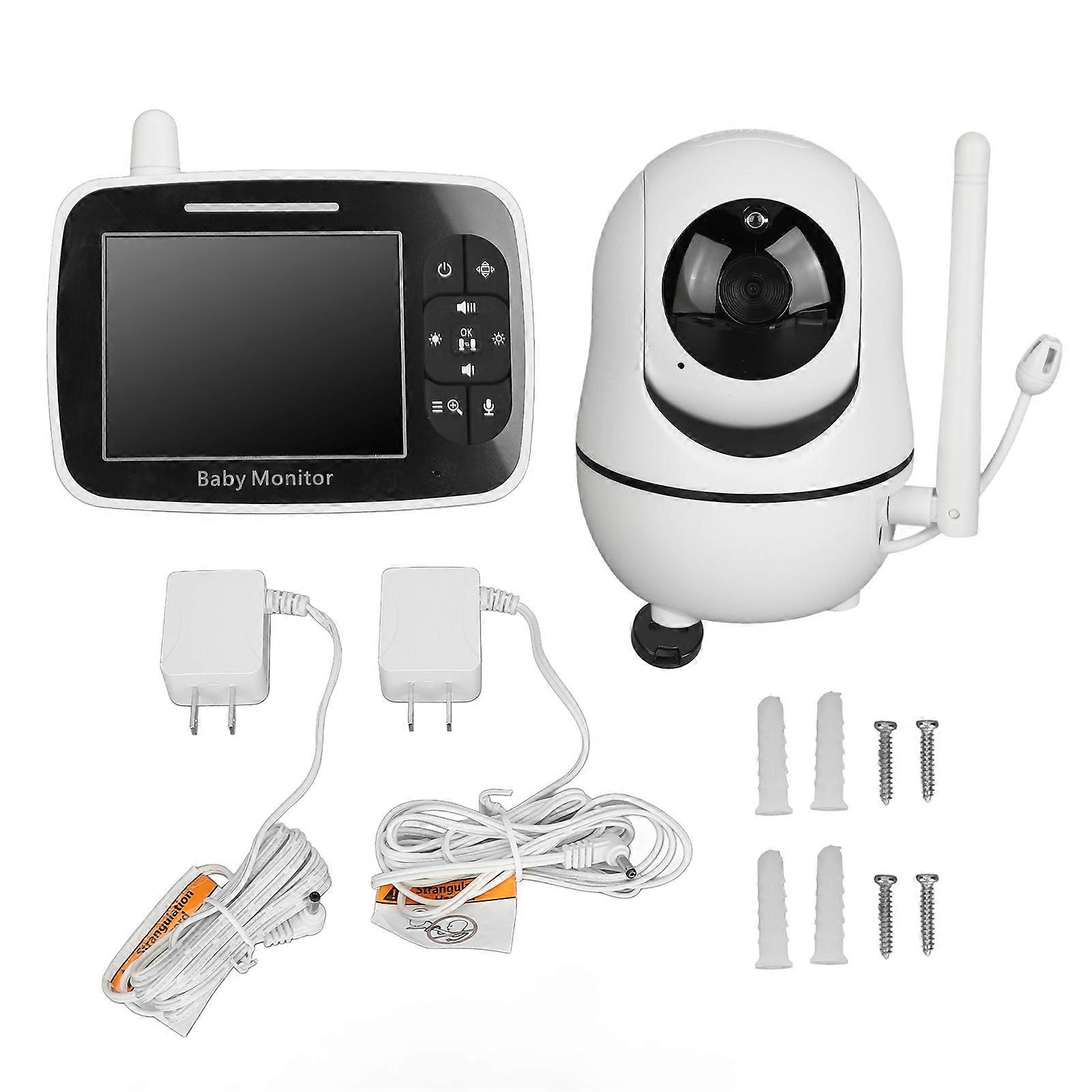 Monitor de vídeo para bebês 3,5 polegadas visão noturna 2 vias comunicação multifuncional câmera de segurança interna