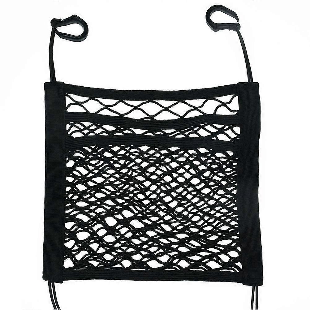 Double Layer Car Seat Storage Net Organizer Multi Functional Mesh Pouch for Phones Chargers Compact Design for All Vehicles Keep Car Tidy